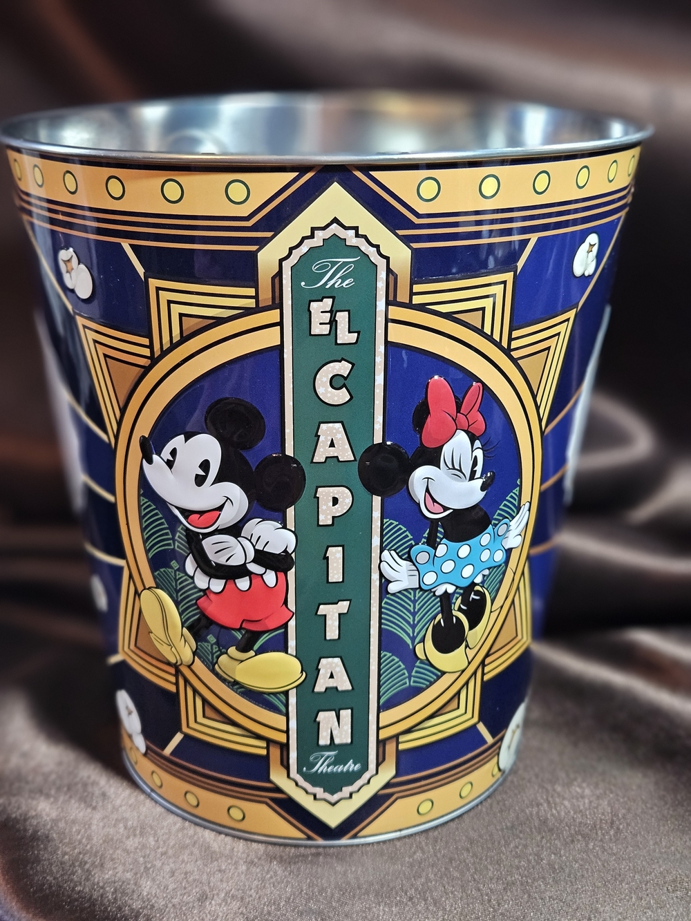 Exclusive Disney El Capitan Theatre Mickey & Minnie Embossed Popcorn Tin, EUC